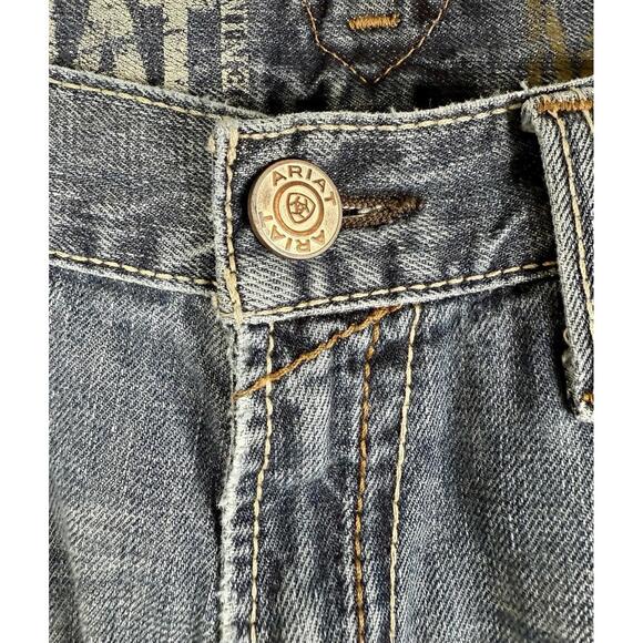 Ariat Jeans Men’s 32x30.5 Blue Denim Straight Leg Distressed Cowboy Workwear Y2K - Picture 3 of 9